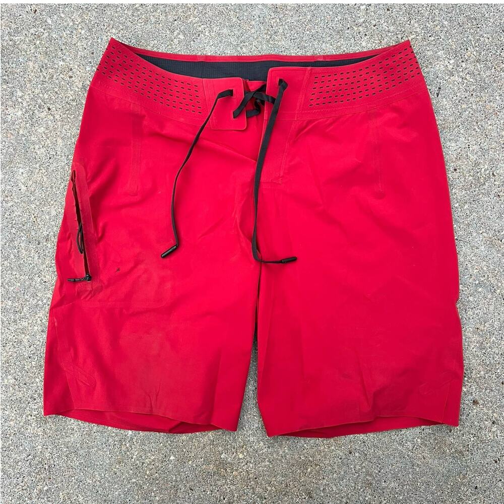 Lululemon Current State Board Short Swim Trunks Red Size 28